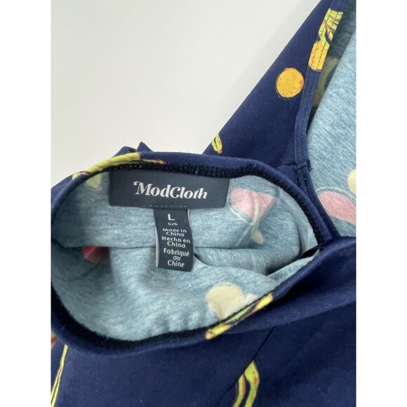 NWT Modcloth Watermelon Banana Halter Bodysuit Top L Navy Blue - Picture 5 of 6